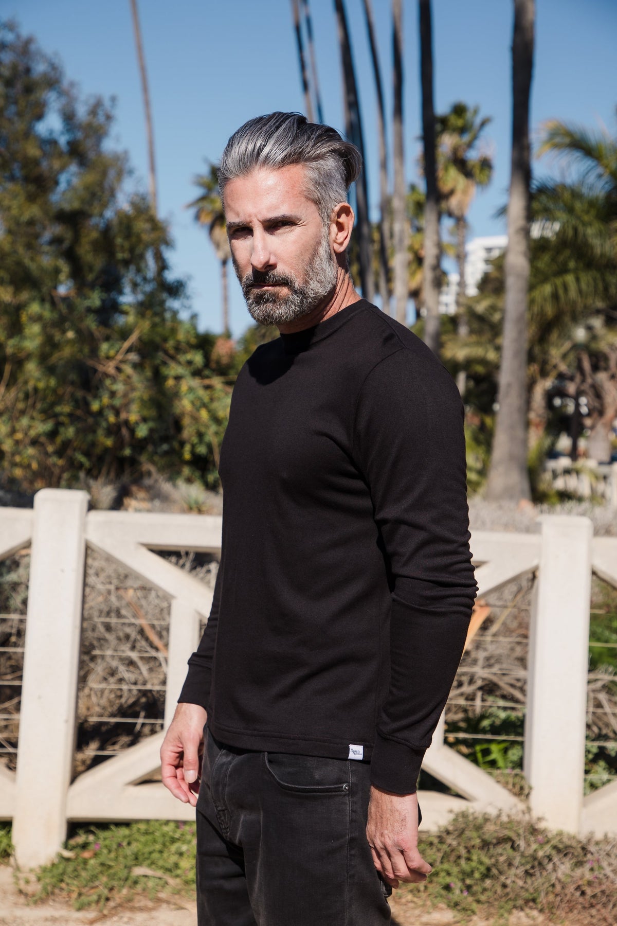 Clearance Men's Bamboo Viscose/Organic Cotton Long Sleeve T-Shirt - Pendo Store