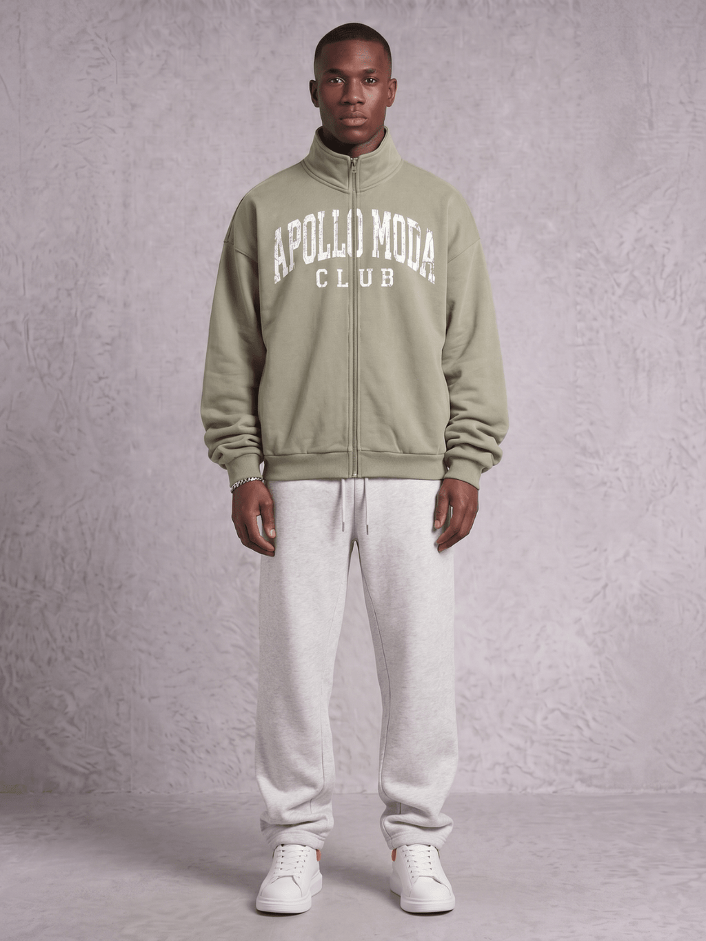 Club Collegiate Oversized Full-Zip Sweatshirt - Pendo Store