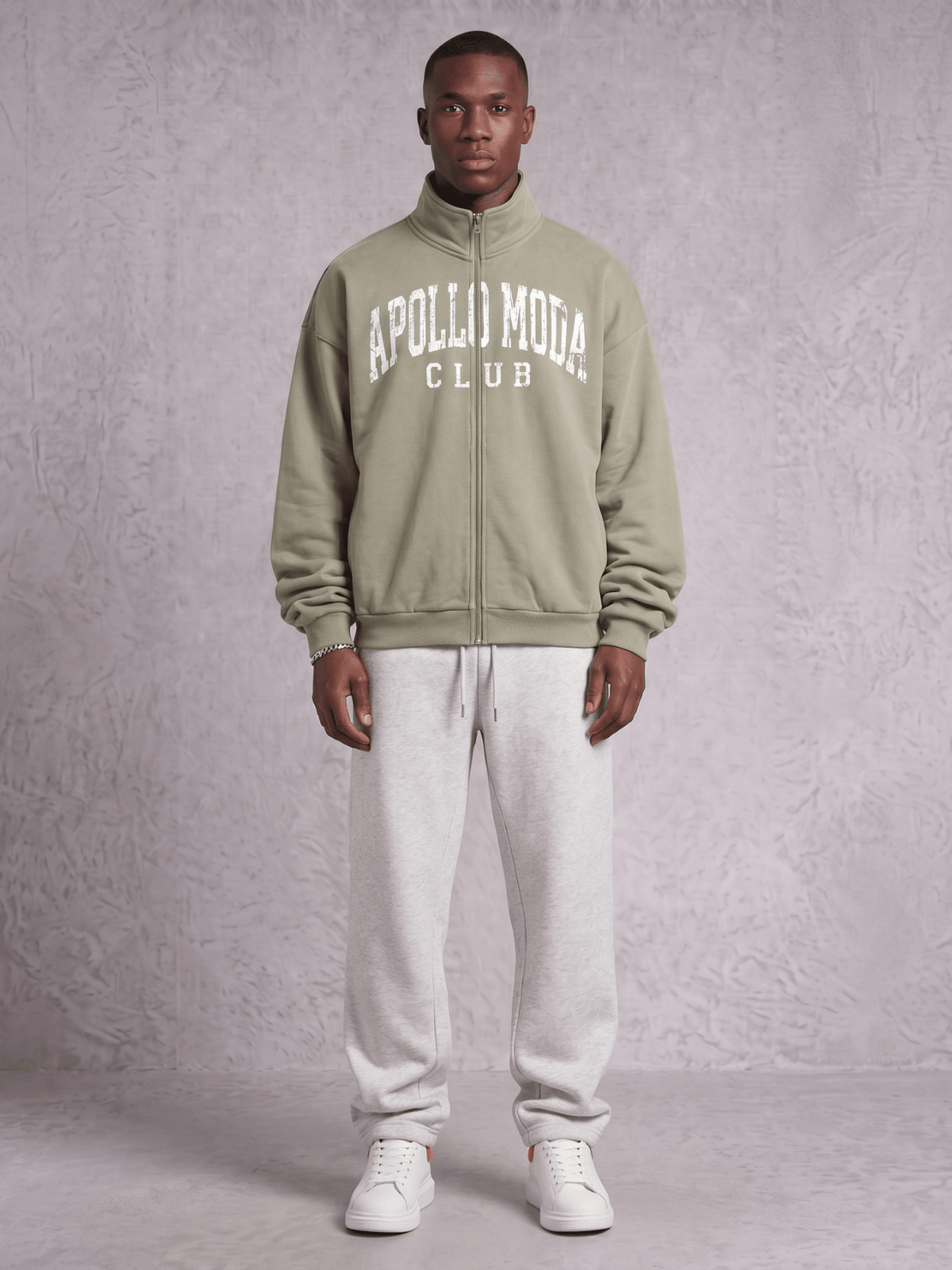Club Collegiate Oversized Full-Zip Sweatshirt - Pendo Store