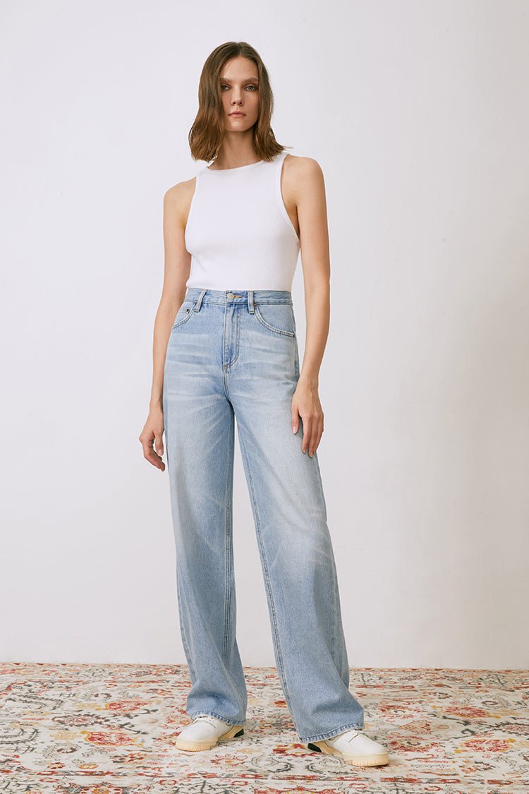 Coney Island Whitefish High Rise Wide Jeans HJ007 - Pendo Store