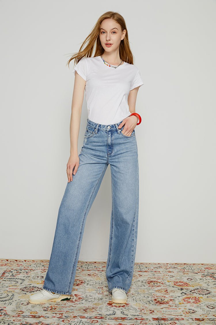 Coney Island Whitefish High Rise Wide Jeans HJ007 - Pendo Store