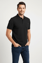 Cool Breeze Men’s Summer Ice Silk Lapel Pocket Polo Shirt - Pendo Store
