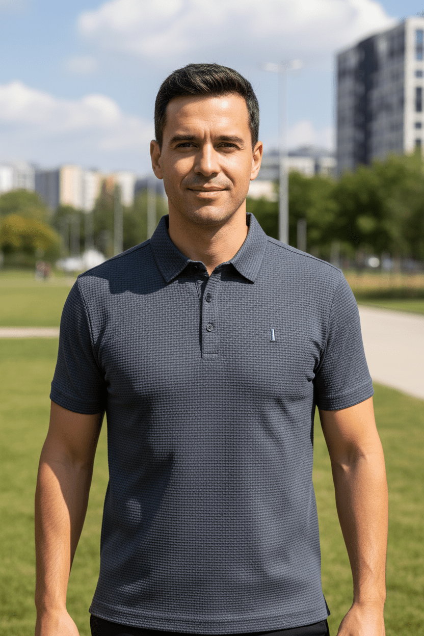 Cool Breeze Men’s Summer Ice Silk Lapel Pocket Polo Shirt - Pendo Store