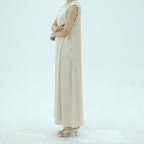 Corset-Back Lace-Up Sleeveless Maxi Dress(MS472)