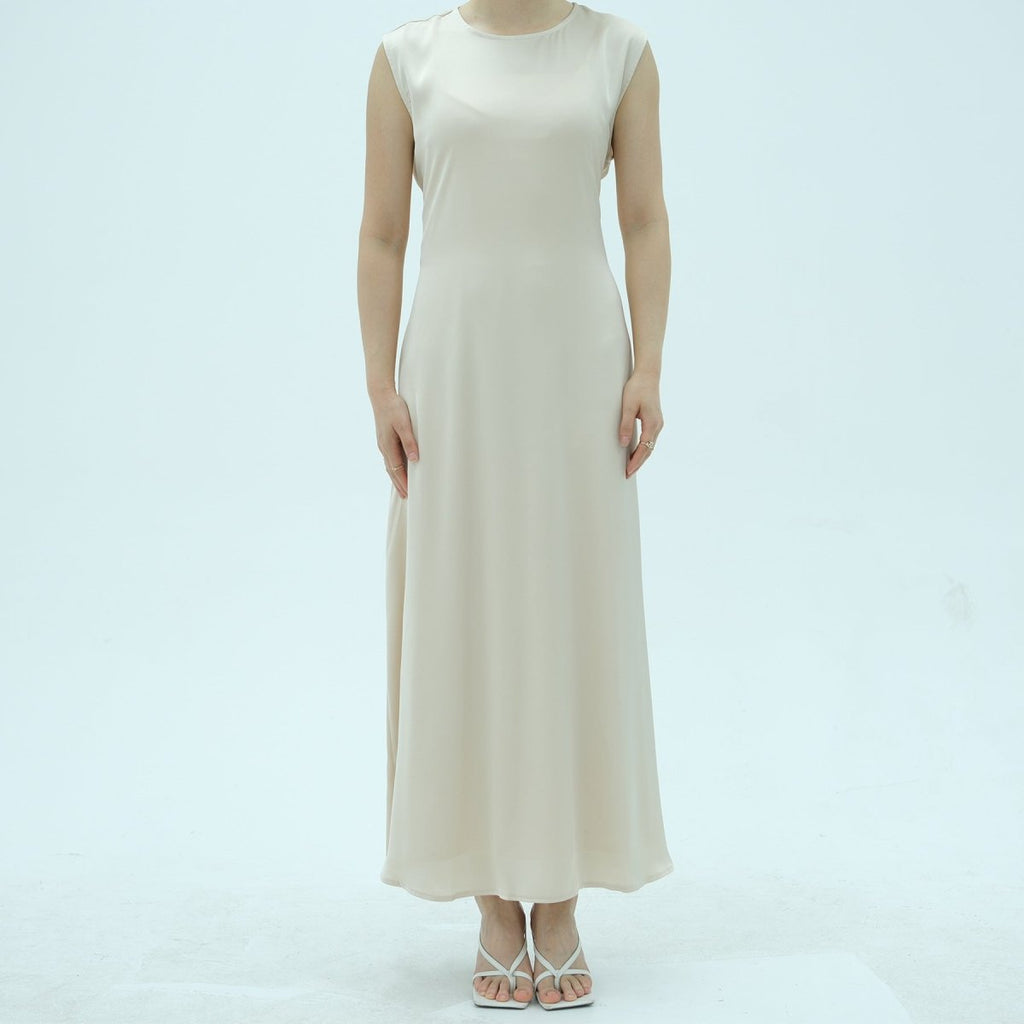 Corset-Back Lace-Up Sleeveless Maxi Dress(MS472)