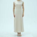 Corset-Back Lace-Up Sleeveless Maxi Dress(MS472)