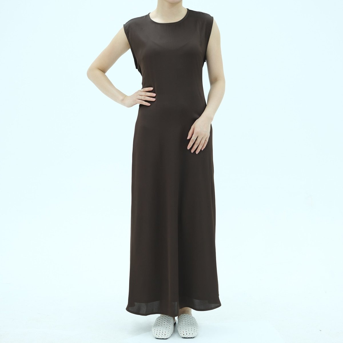 Corset-Back Lace-Up Sleeveless Maxi Dress(MS472) - Pendo Store