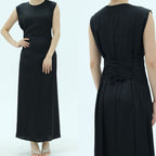 Corset-Back Lace-Up Sleeveless Maxi Dress(MS472)
