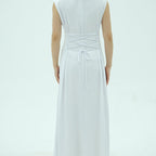 Corset-Back Lace-Up Sleeveless Maxi Dress(MS472)