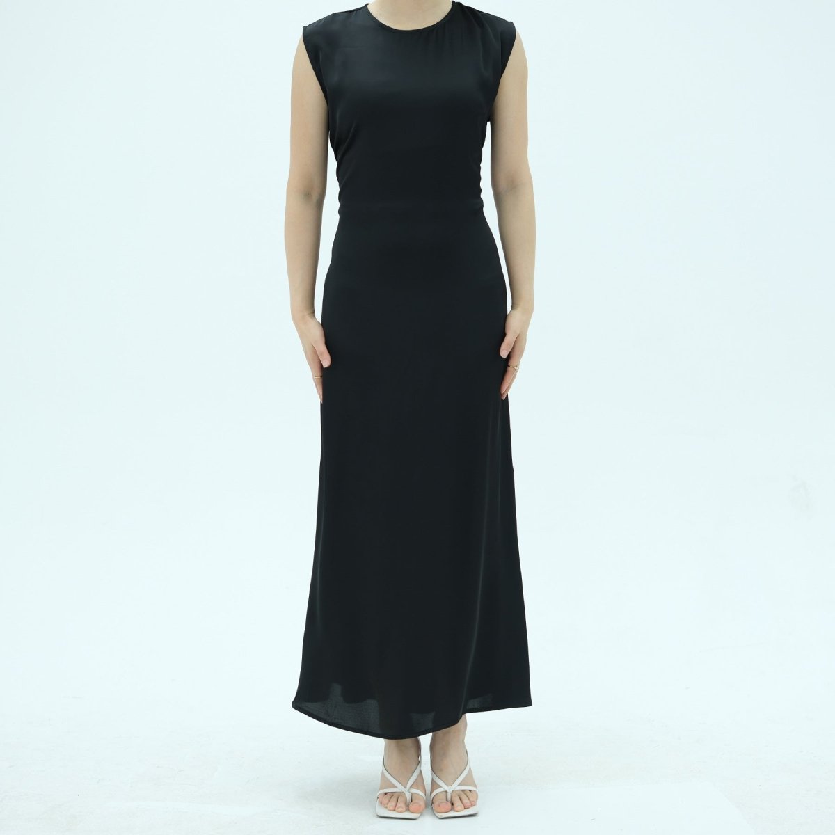 Corset-Back Lace-Up Sleeveless Maxi Dress(MS472) - Pendo Store