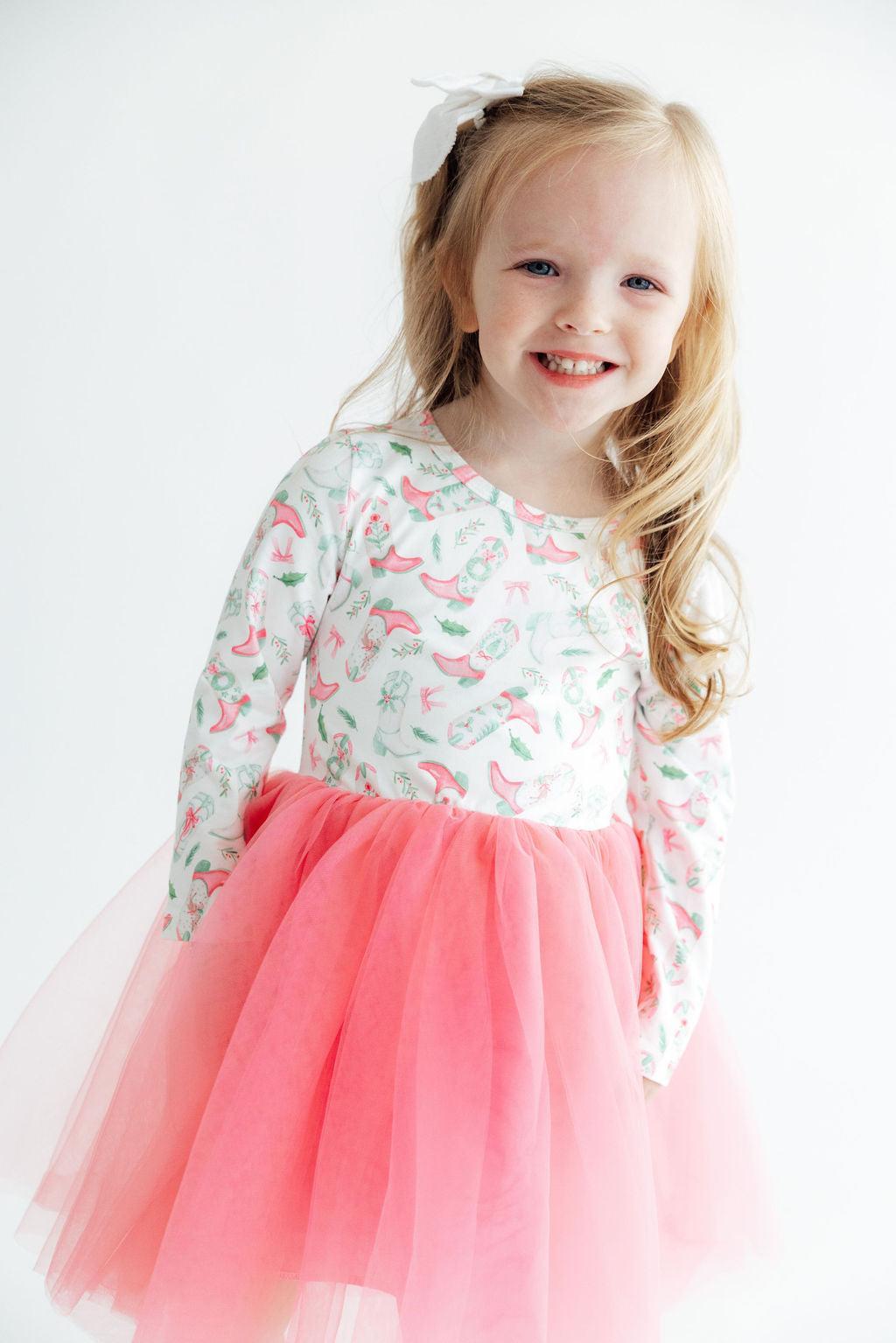 Country Christmas L/S Tutu Dress - Pendo Store