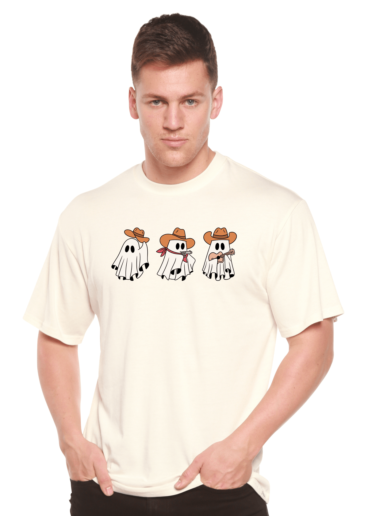 Cowboy Ghosts Unisex Bamboo Viscose/Organic Cotton Short Sleeve Graphic T-Shirt - Pendo Store