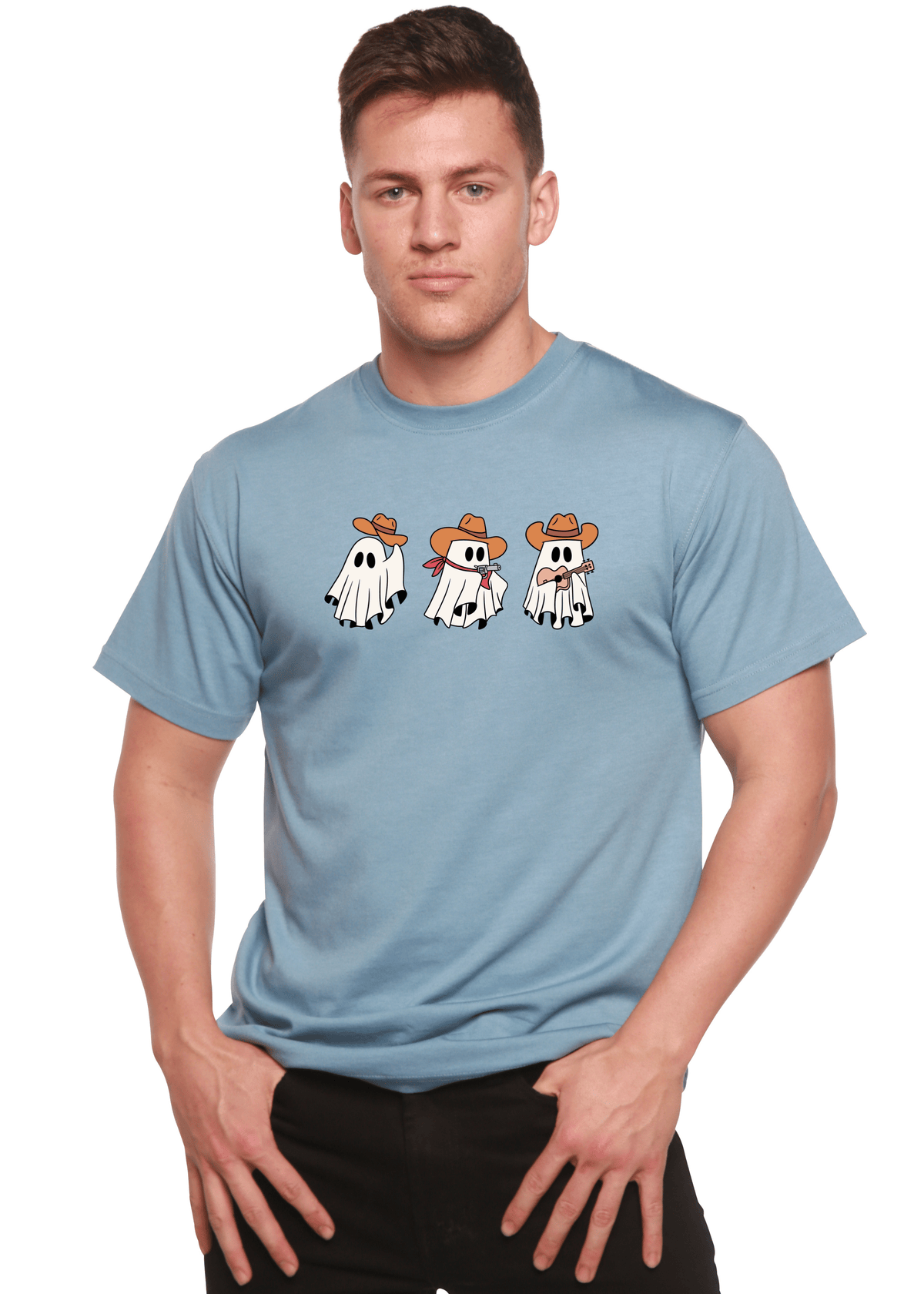 Cowboy Ghosts Unisex Bamboo Viscose/Organic Cotton Short Sleeve Graphic T-Shirt - Pendo Store