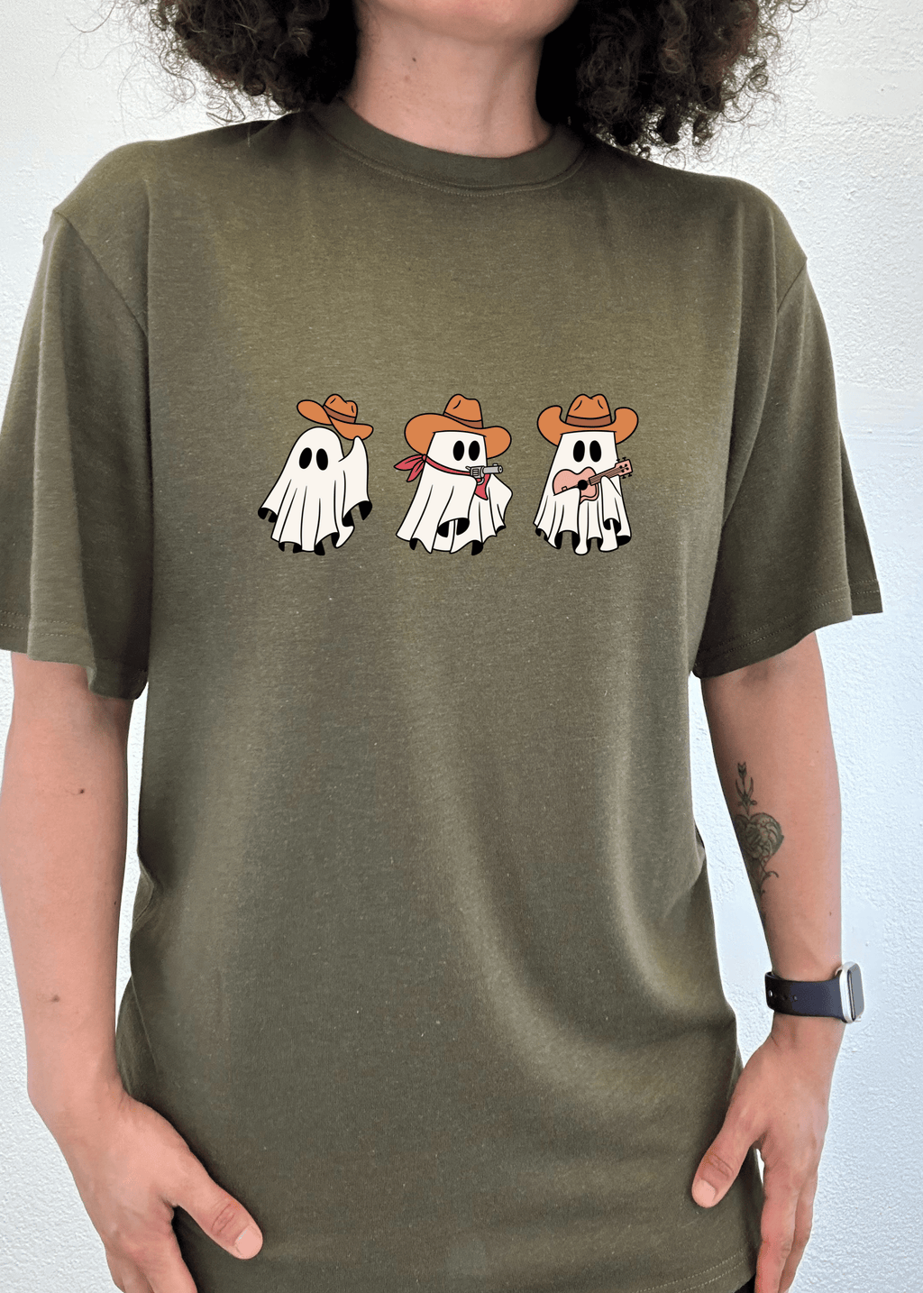 Cowboy Ghosts Unisex Bamboo Viscose/Organic Cotton Short Sleeve Graphic T-Shirt - Pendo Store