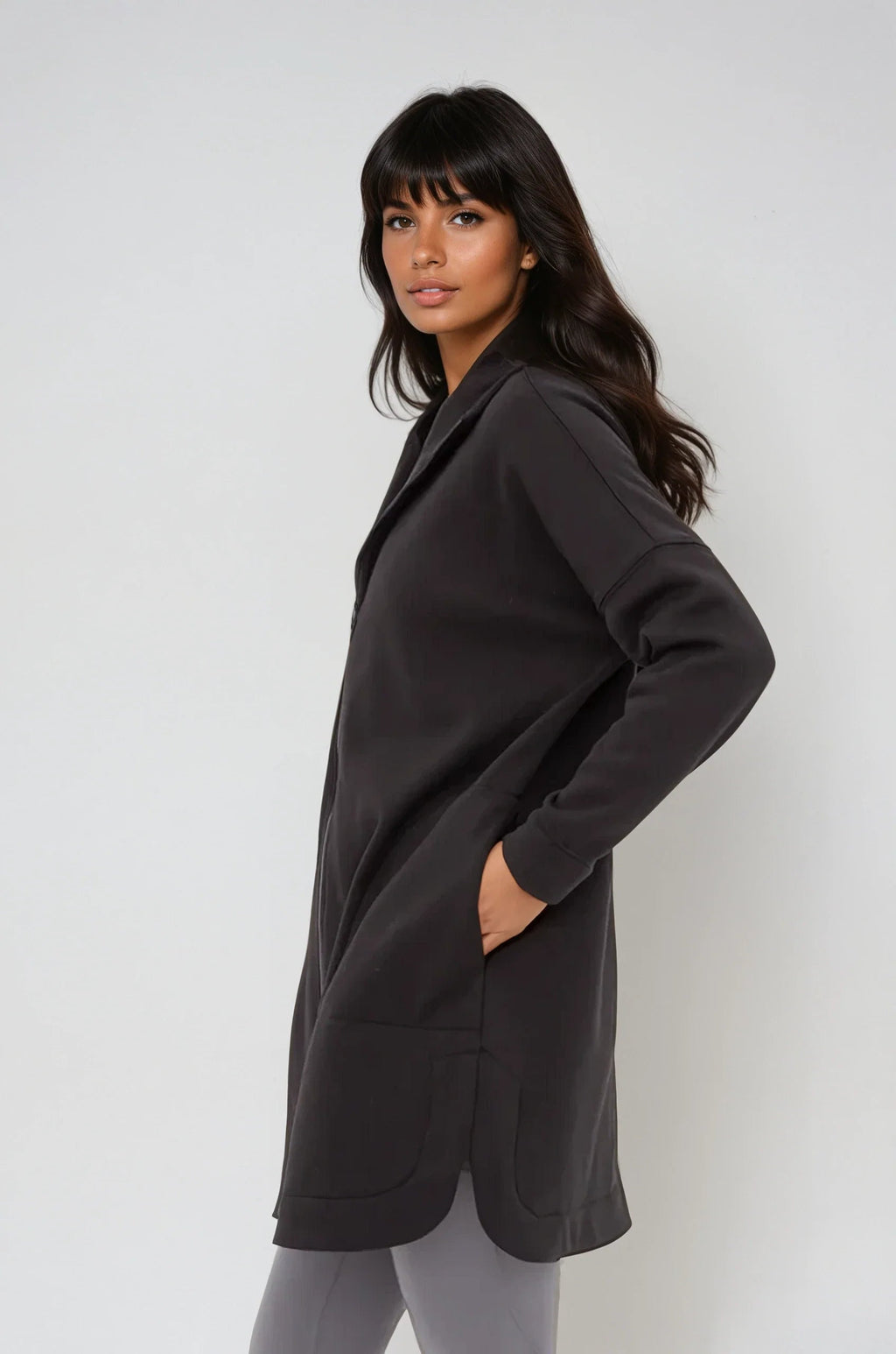 Cozy Comfort Zip Up Hoodie Jacket Black - Pendo Store
