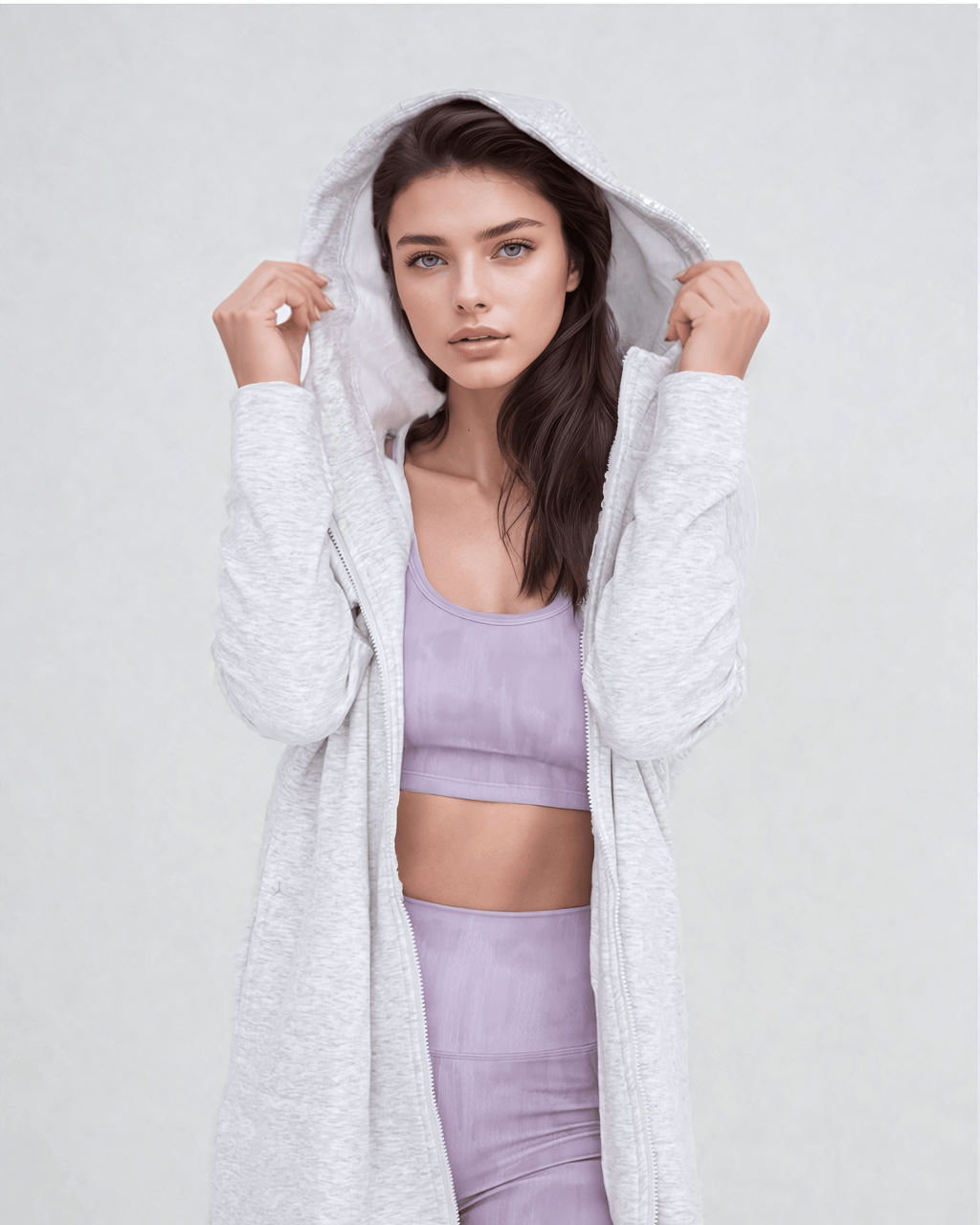 Cozy Comfort Zip Up Hoodie Jacket Gray - Pendo Store