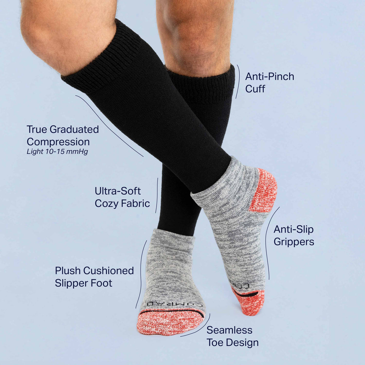 CozyGrip Compression Slipper Socks - Pendo Store