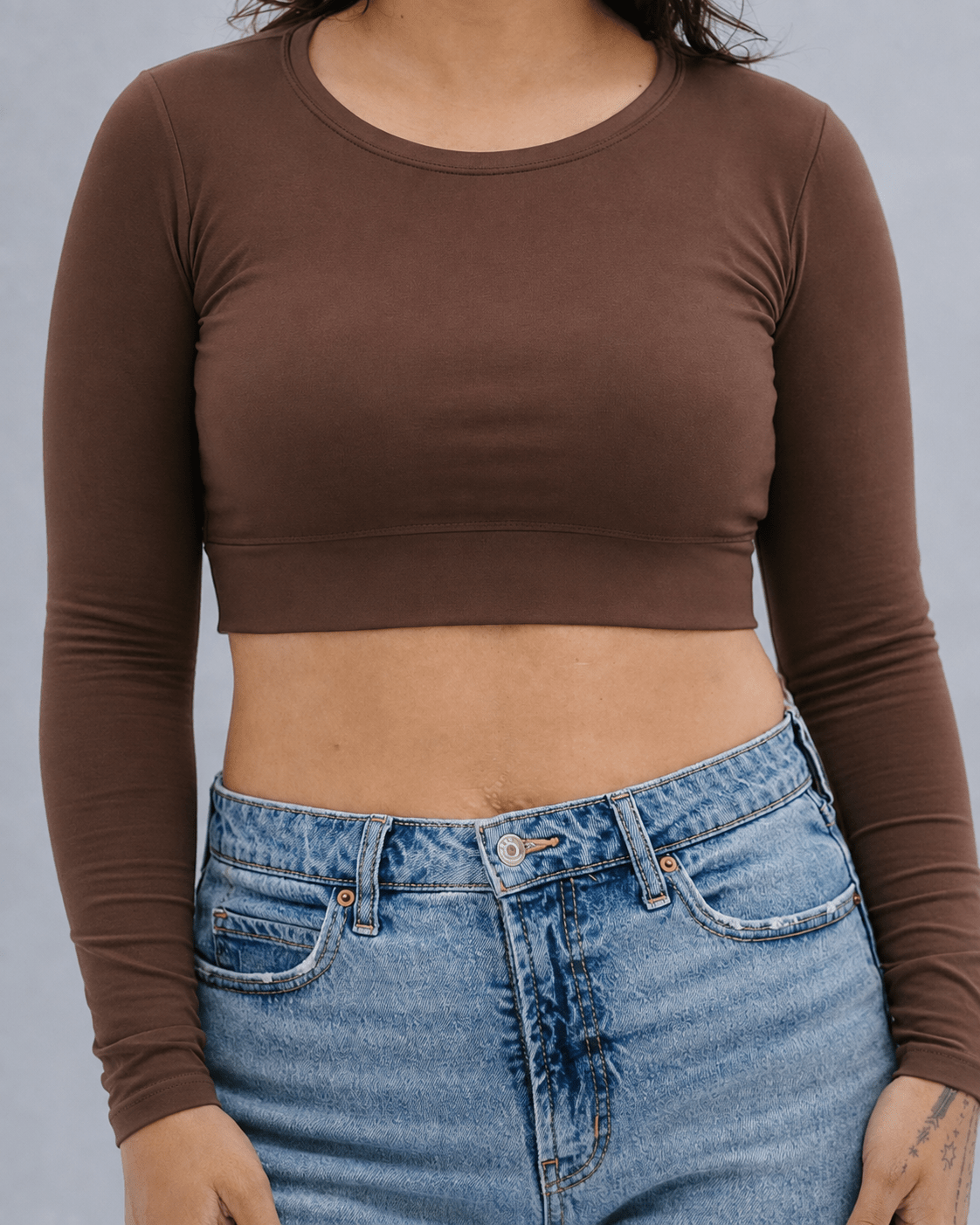 Crew Neck Long Sleeve Halftee - Pendo Store