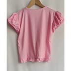 Harajuku Ruffle Cartoon Crop Tee