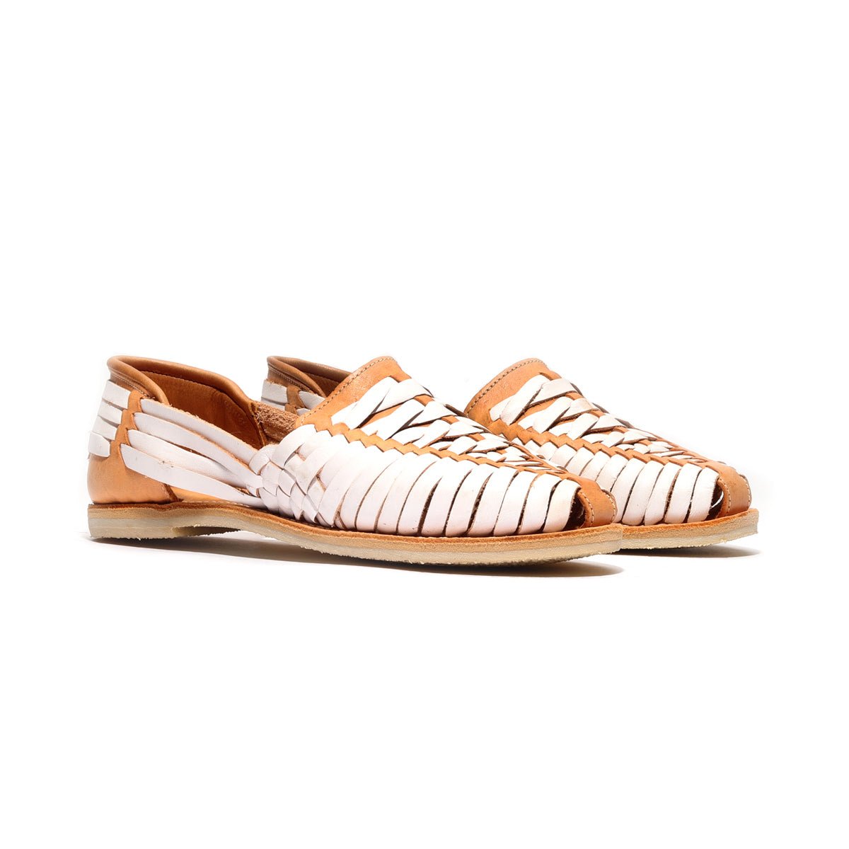 Cross Woven Huarache Horchata - Pendo Store