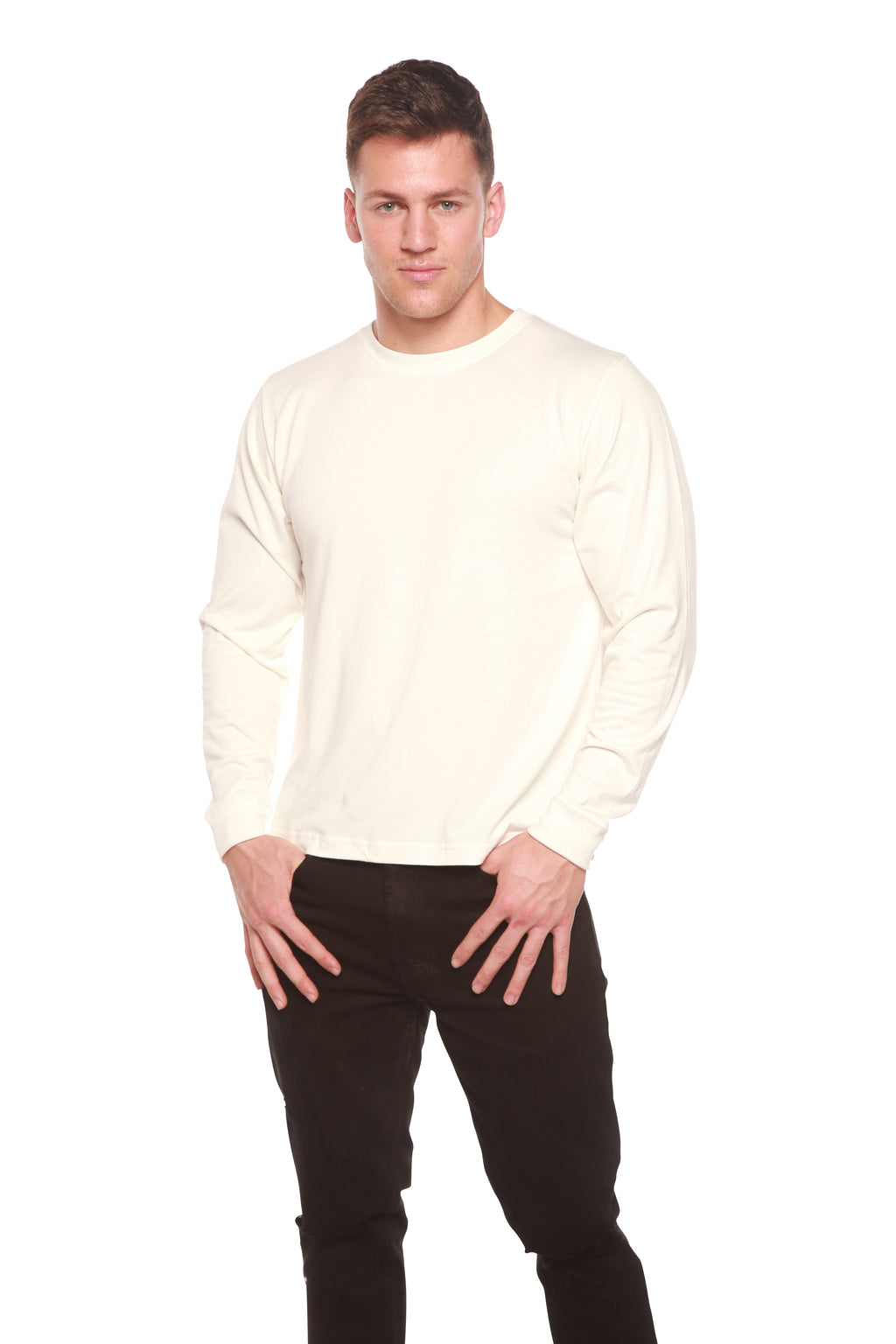 Custom Printed Men's Bamboo Viscose/Organic Cotton Long Sleeve T-Shirt - Pendo Store