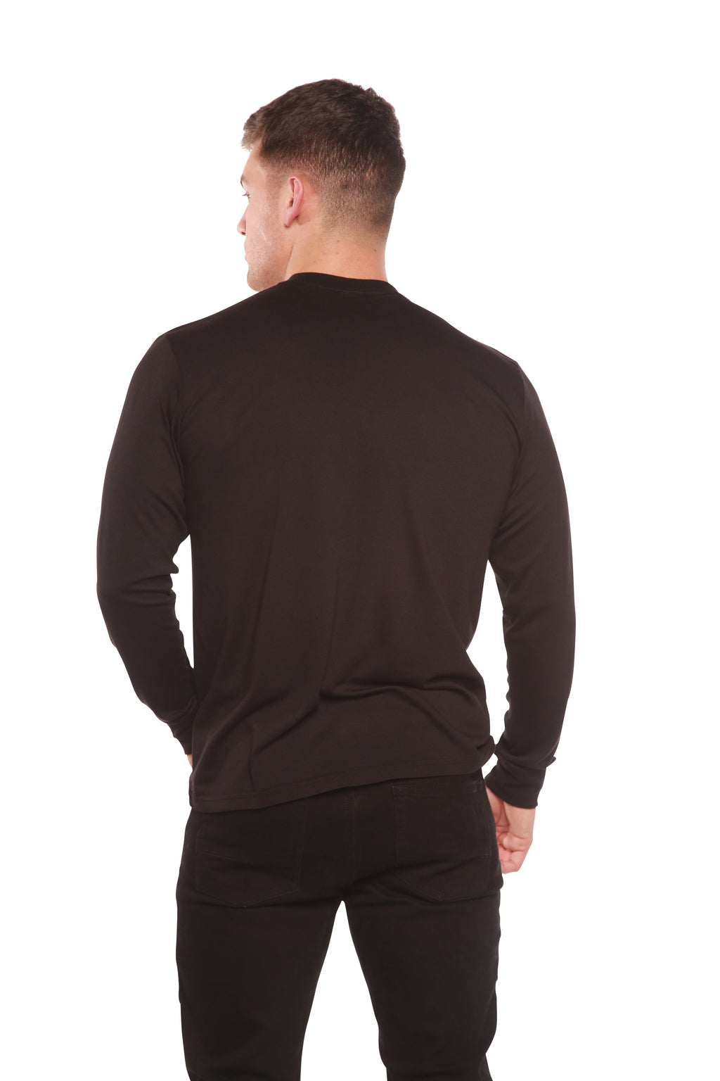 Custom Printed Men's Bamboo Viscose/Organic Cotton Long Sleeve T-Shirt - Pendo Store