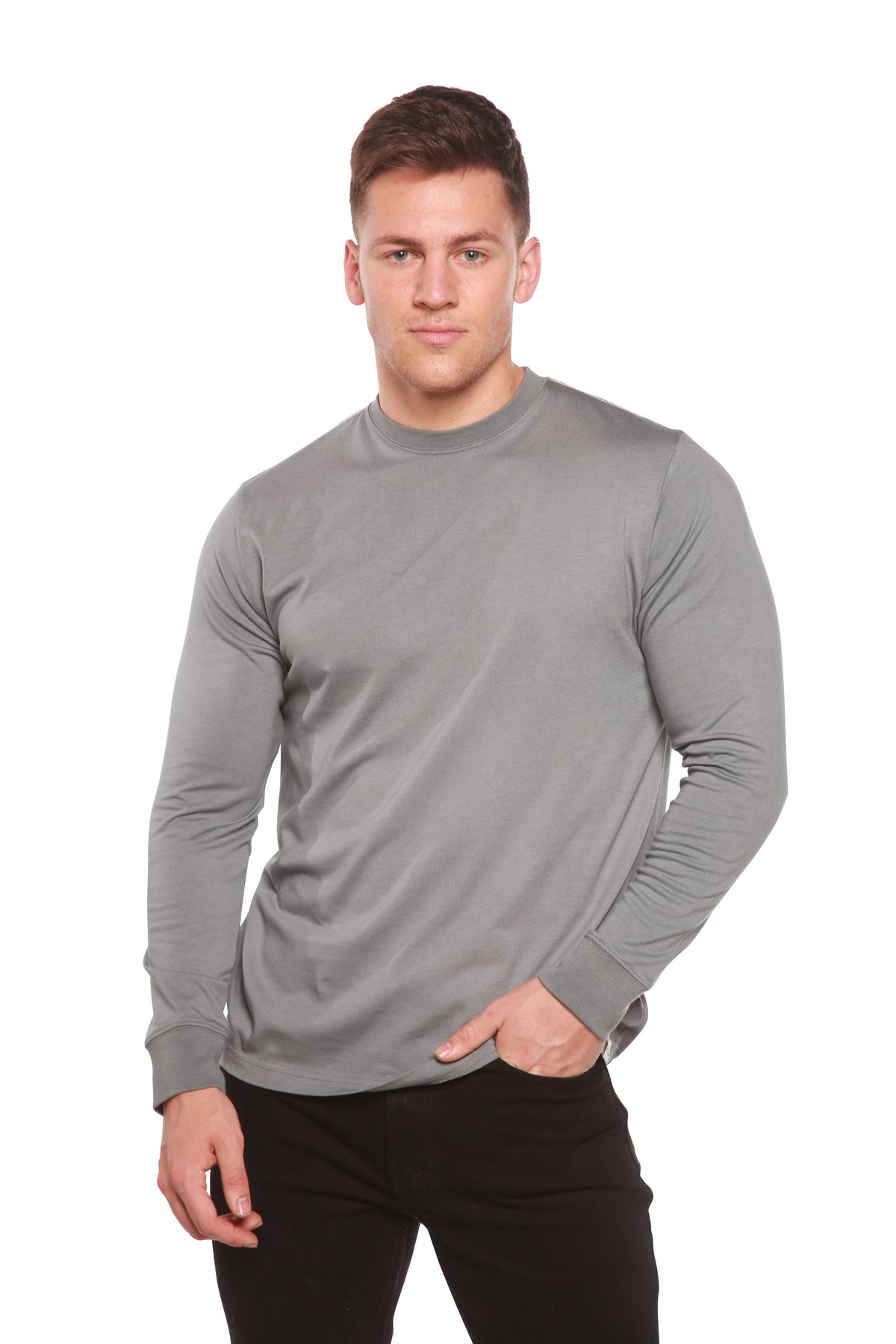 Custom Printed Men's Bamboo Viscose/Organic Cotton Long Sleeve T-Shirt - Pendo Store