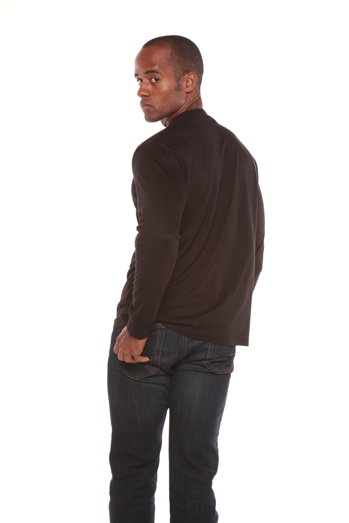 Custom Printed Men's Bamboo Viscose/Organic Cotton Long Sleeve T-Shirt - Pendo Store