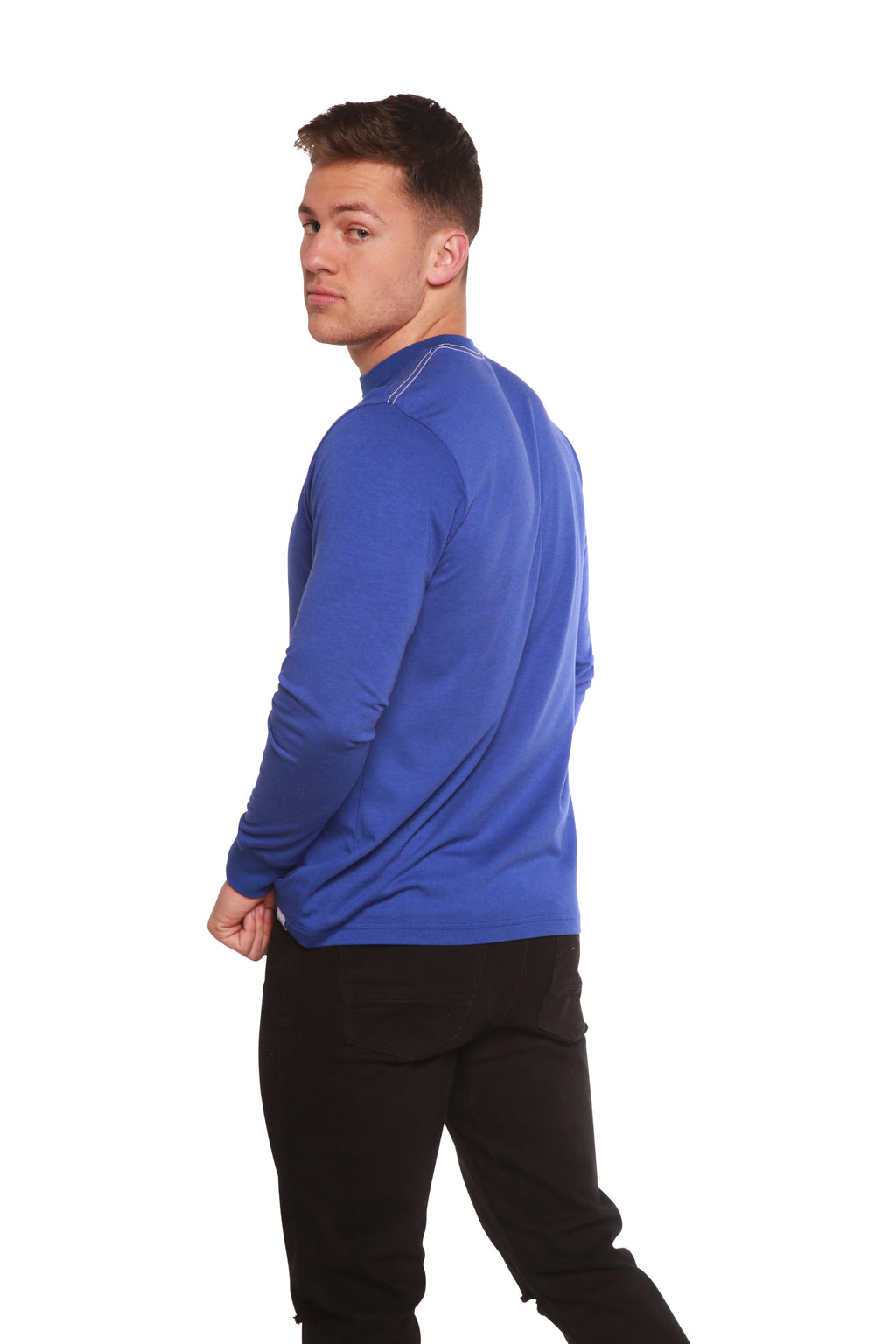 Custom Printed Men's Bamboo Viscose/Organic Cotton Long Sleeve T-Shirt - Pendo Store