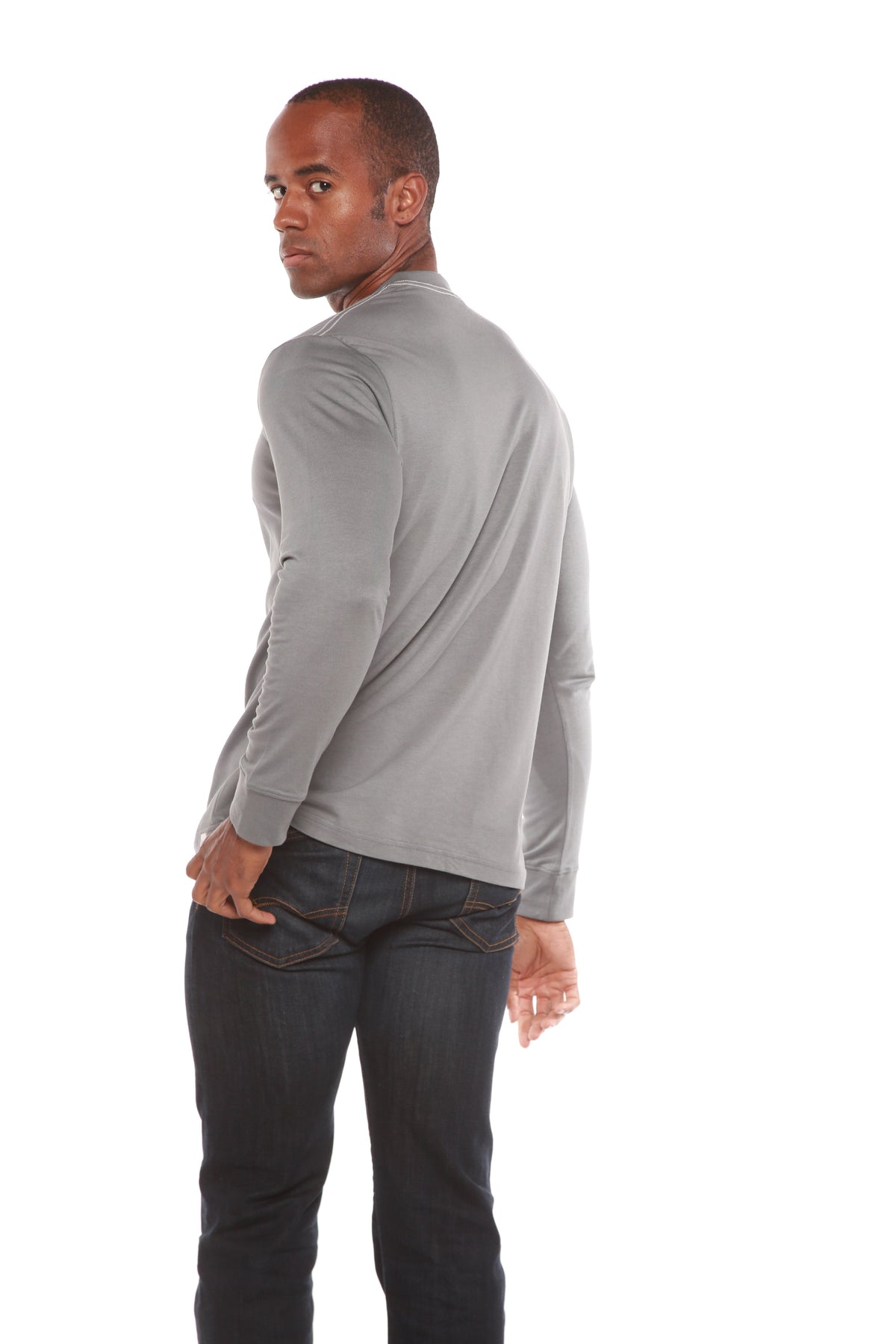 Custom Printed Men's Bamboo Viscose/Organic Cotton Long Sleeve T-Shirt - Pendo Store