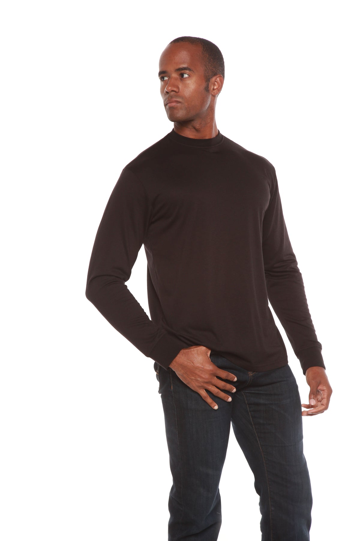 Custom Printed Men's Bamboo Viscose/Organic Cotton Long Sleeve T-Shirt - Pendo Store