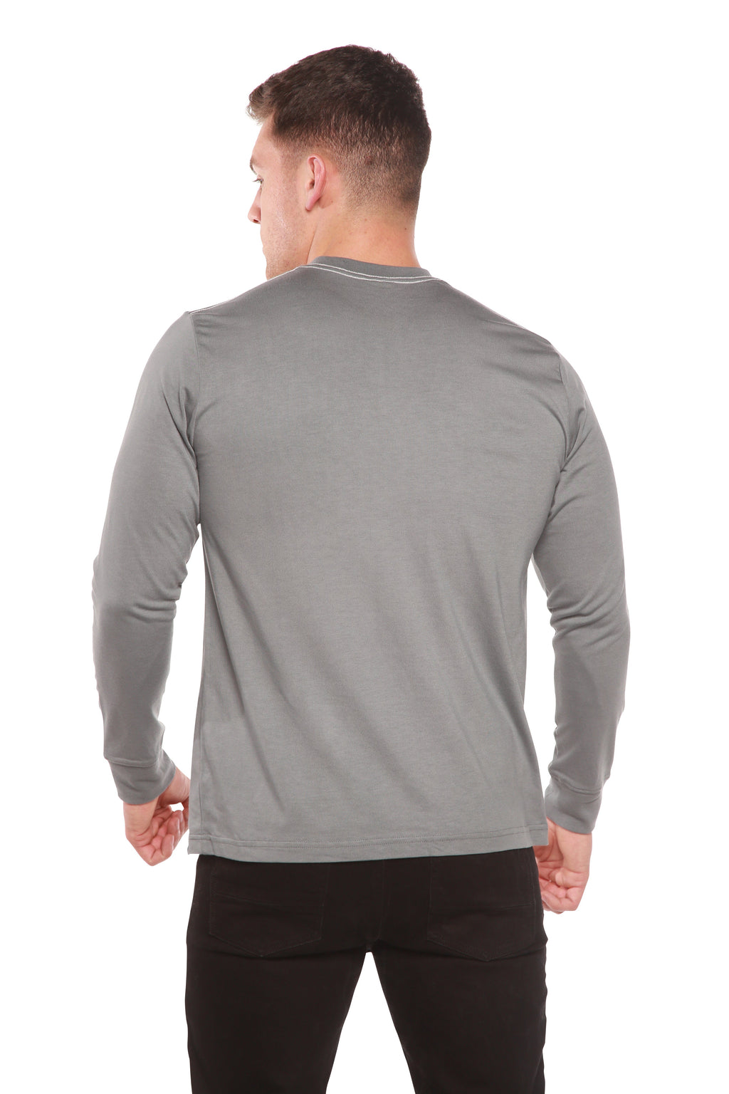 Custom Printed Men's Bamboo Viscose/Organic Cotton Long Sleeve T-Shirt - Pendo Store