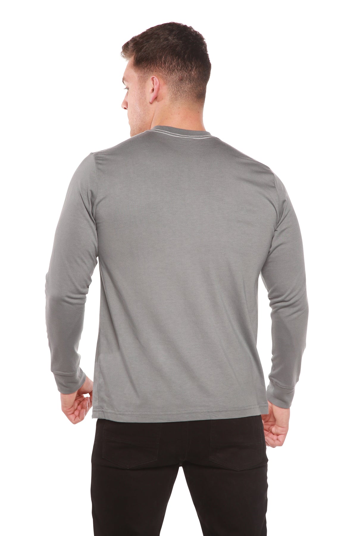 Custom Printed Men's Bamboo Viscose/Organic Cotton Long Sleeve T-Shirt - Pendo Store