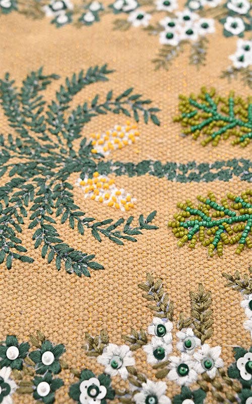 Desert Oasis Embellished Clutch – Luxe Handwoven Jacquard - Pendo Store