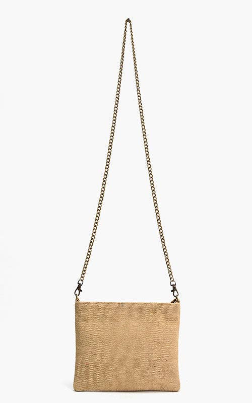 Desert Oasis Embellished Clutch – Luxe Handwoven Jacquard - Pendo Store