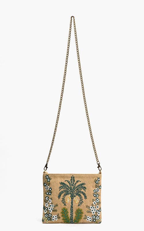 Desert Oasis Embellished Clutch – Luxe Handwoven Jacquard - Pendo Store