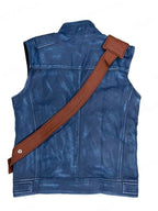 Distressed Leather Adventure Vest - Pendo Store
