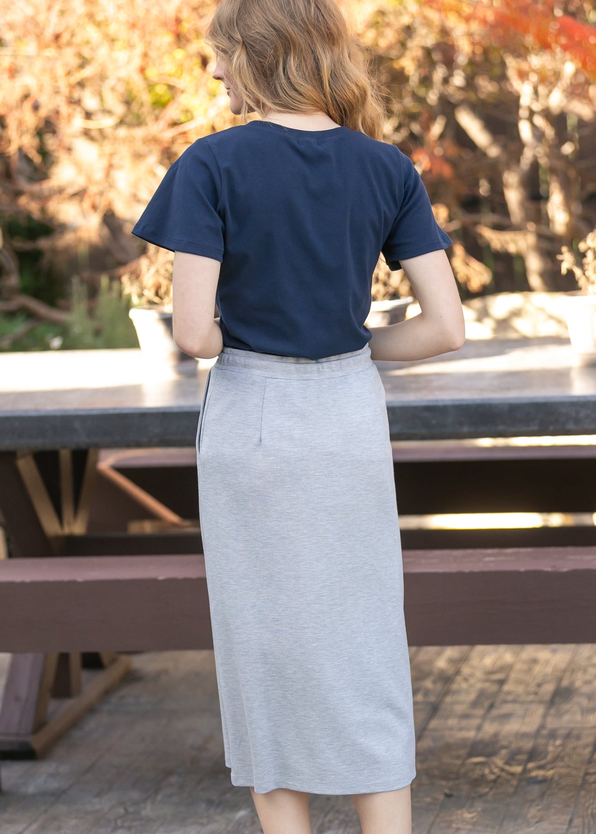 Essential Navy Flutter Sleeve Top - Pendo Store