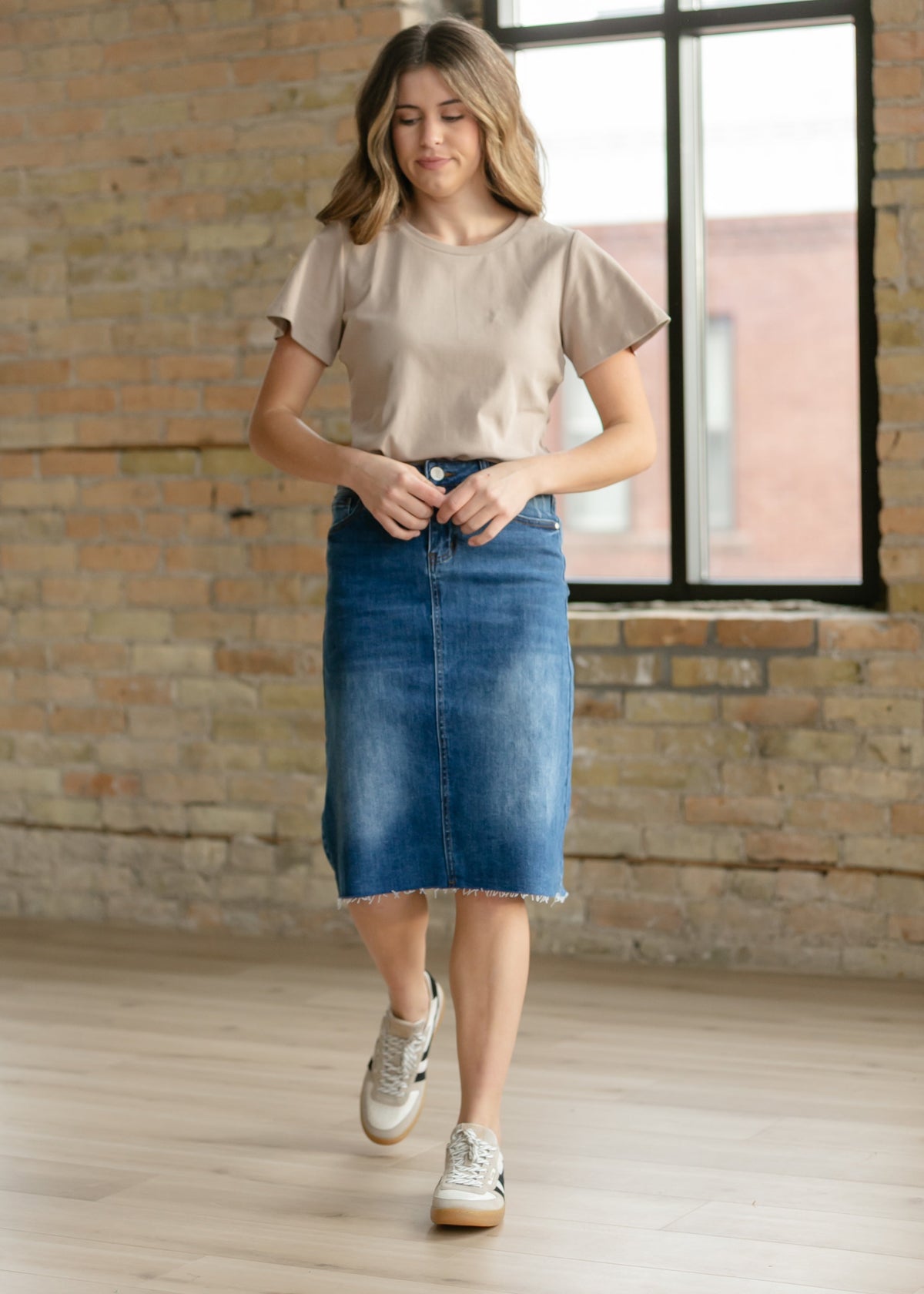 Essential Sand Flutter Sleeve Top - Pendo Store
