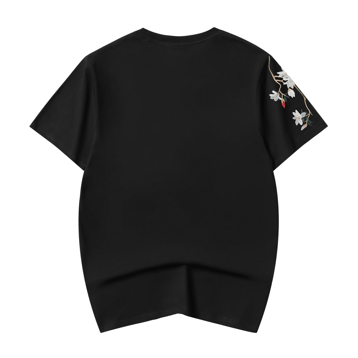 ET513 Flower and Birds Embroidered Tee - Pendo Store