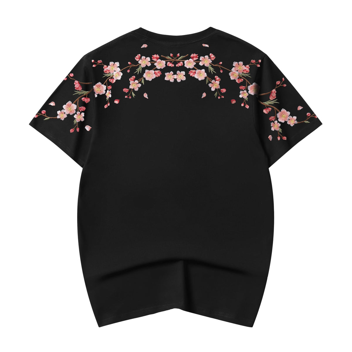 ET516 Sakura Flowers Embroidered Tee - Pendo Store