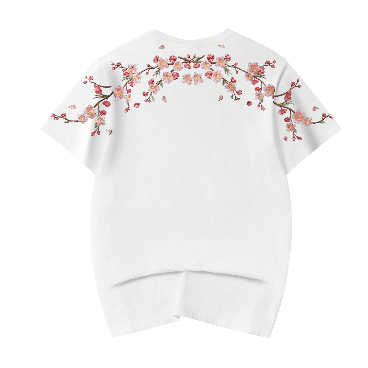 ET516 Sakura Flowers Embroidered Tee - Pendo Store