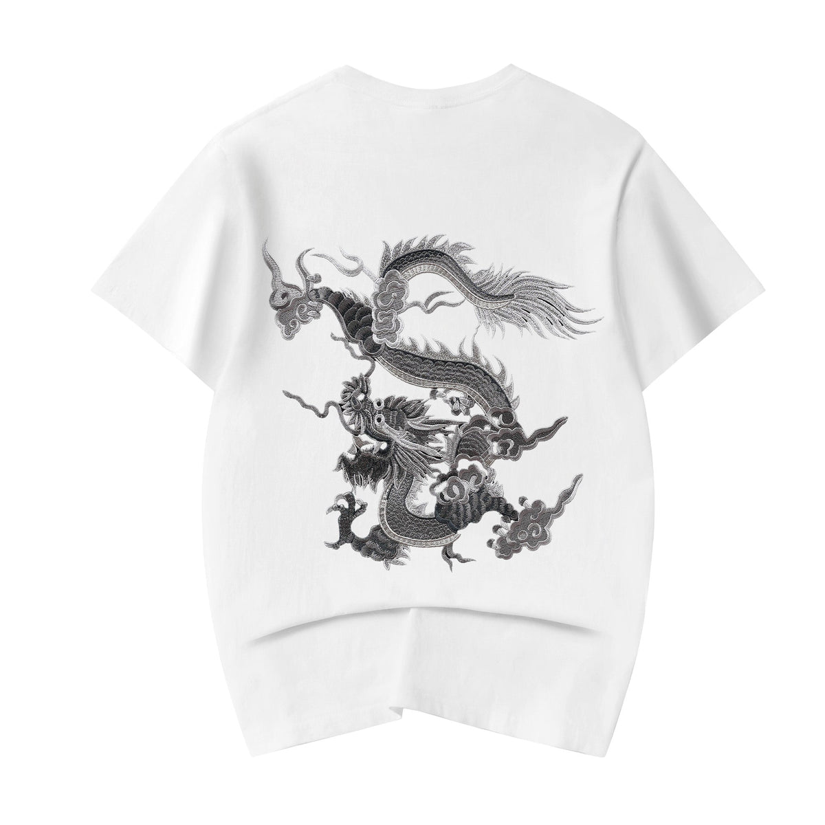 ET521 Grey Dragon Embroidered Tee - Pendo Store