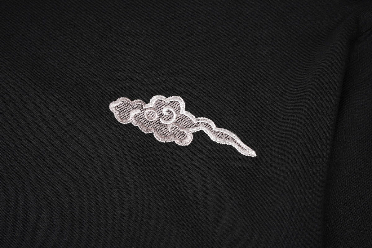 ET521 Grey Dragon Embroidered Tee - Pendo Store