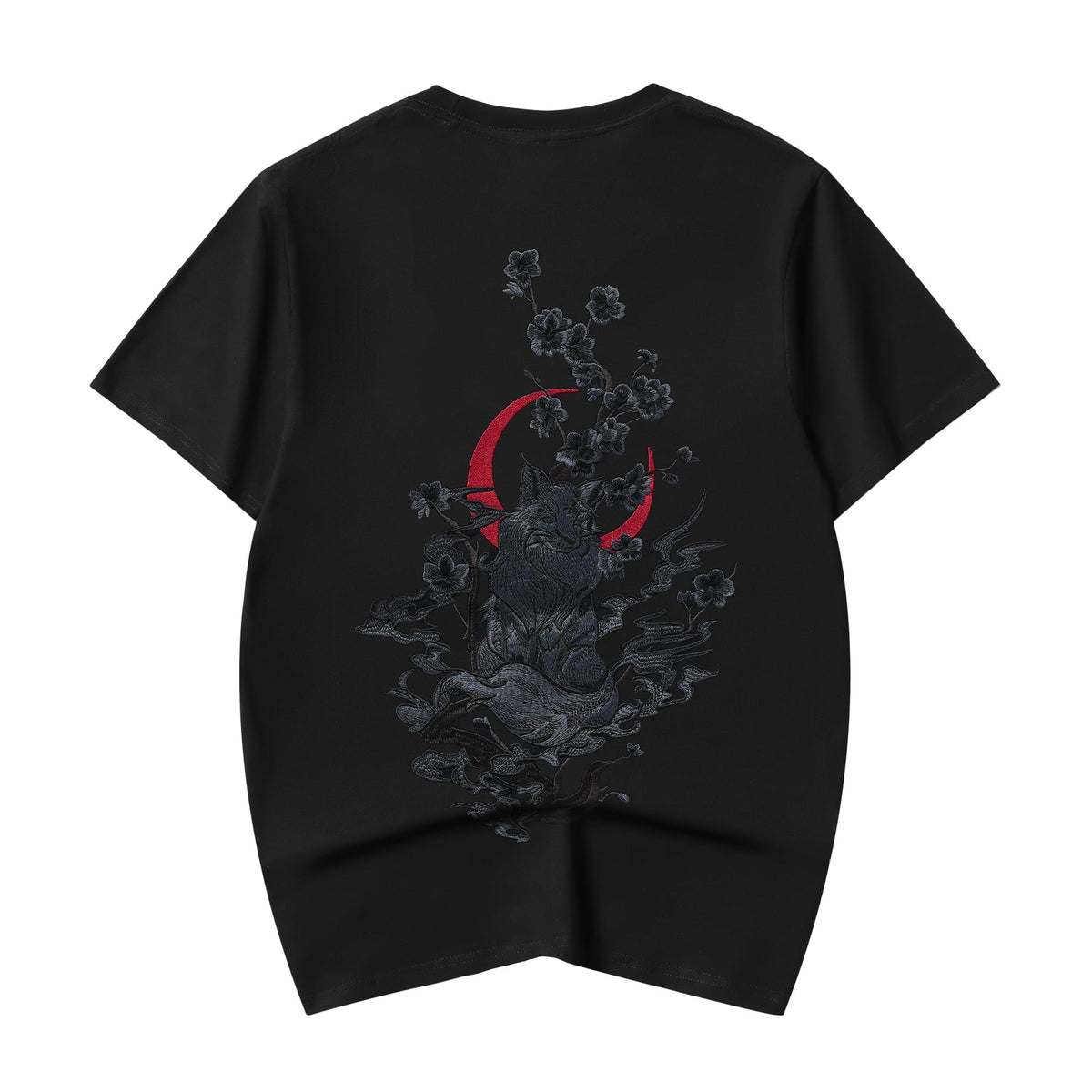 ET524 Moon Fox Embroidered Tee - Pendo Store