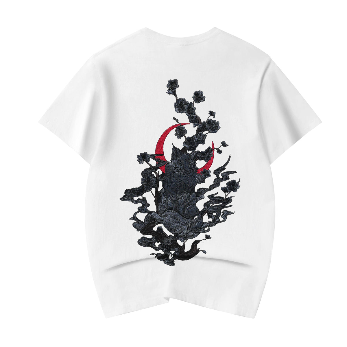 ET524 Moon Fox Embroidered Tee - Pendo Store