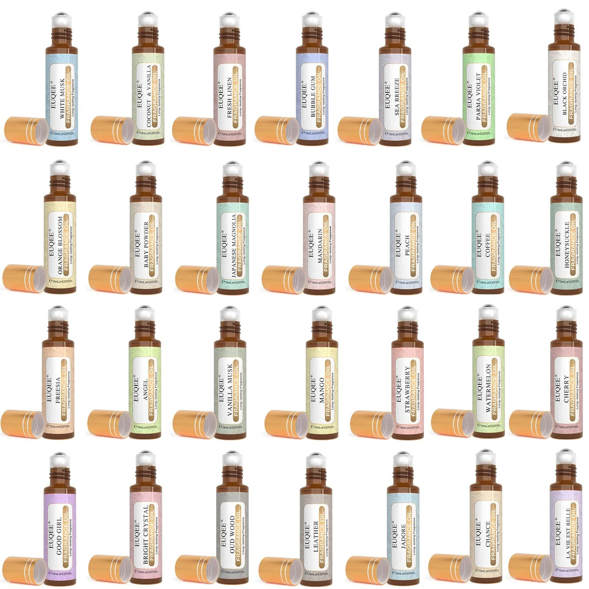EUQEE 10ml Fragrance Oil Roll-On Long Lasting Scent La Vie Est Belle CHANCE Jadore Cotton Strawberry Mango for Men and Women - Pendo Store