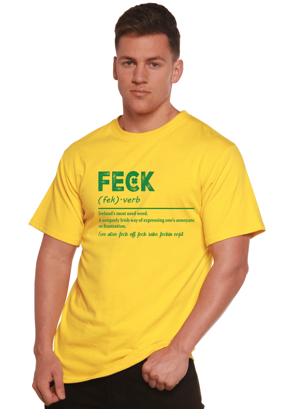Feck Irish St Patricks Day Unisex Bamboo/Cotton Graphic T-Shirt - Pendo Store