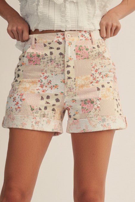 Floral Patchwork Shorts - Pendo Store