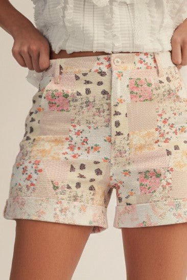 Floral Patchwork Shorts - Pendo Store